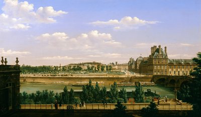 View of the Gardens and Palace of the Tuileries from the Quai d